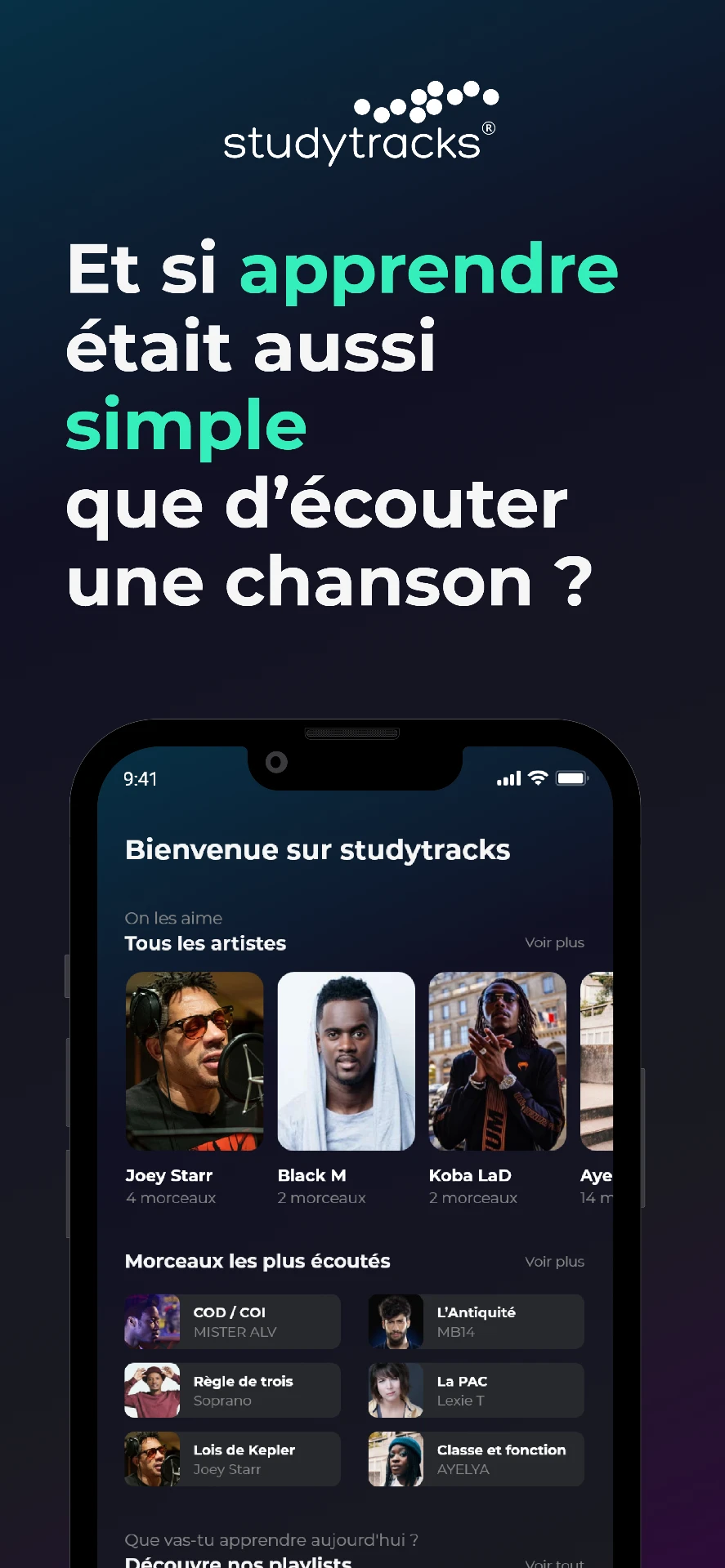 Application studytracks : « Et si apprendre était aussi simple que d'écouter une chanson ? »
